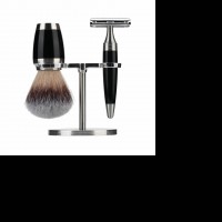 Jdk Men 3pcs Shaving Brush Set With Double Edge Safety Razor Stand